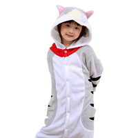 Pyjama Kigurumi en flanelle pour filles et garçons de 7 à 12 ans, motifs animaux : âne, zèbre, lapin, dragon de feu, loup, pour l'été