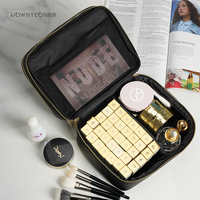 Tas Kosmetik Rownyeon Nice Eco South Custom Pu Korea Beauty, Tas Makeup Desainer Multi Kompartemen, Set Tas Kosmetik Perawatan Kulit