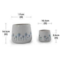 Pot de fleurs moderne en céramique émaillée, léger, durable, de petite taille, pour une utilisation en intérieur/au bureau, pour les fleurs/plantes vertes