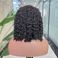 Peluca de pelo rizado birmano peluca Bob virgen vietnamita cruda cabello humano 13x4 200% densidad encaje Frontal Bob pelucas para mujeres negras