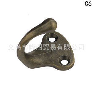 C6 5 Zinc Alloy Wall Hook 30x37mm Black Antique Style Coat Hook For Wardrobe Door Wall <b>Mounting</b> - Product Image 5