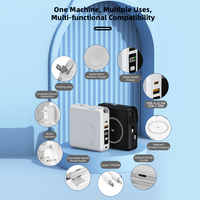 Produit tendance 2025, batterie Li-polymère, charge rapide, 5 en 1, chargeur de montre TWS, banque d'alimentation magnétique portable AC 10000mAh