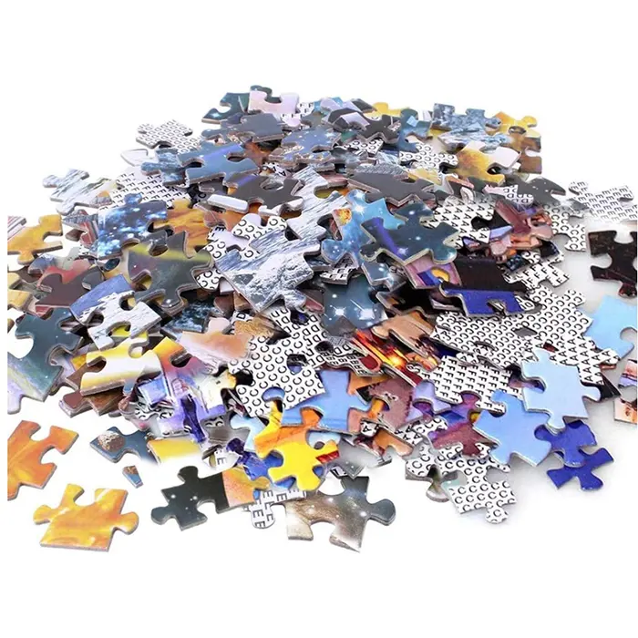 Multilayer Paper Puzzle 3D Building Blocks Cartoon Man Jigsaw Puzzles 2000 Pieces For Children