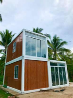 Lüks Modüler Prefabrik Konteyner Ev Genişletilebilir Mobil Glamping Tesisi Otel Arka Bahçe Kampı Atölye Okul Kolay Kurulum