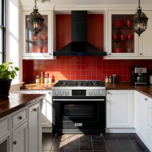 Campana Extractora de 36 Pulgadas, 900 CFM, Control Remoto de 3 Velocidades, Luces LED, Motor Silencioso Individual, Filtro de Deflector en Acero Inoxidable Negro - Product Image 6