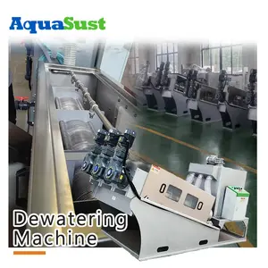 Multi Disco Screw Press Machine Máquina De Desidratação De Lodo e MBBR, DAF, Sistema De Dosagem Para Tratamento De Águas Residuais & Celulose e Papel