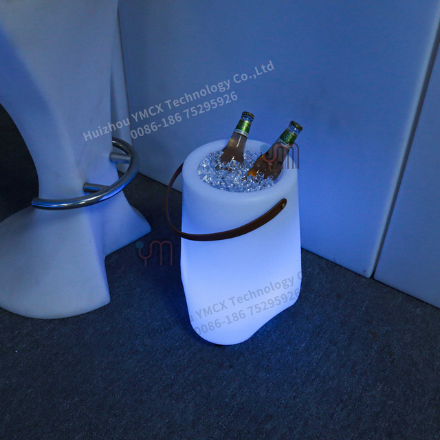 Modern Design Smart Home LED Illuminated Ice Bucket Multipurpose Party Speakers with Remote and App Control White Shade Color