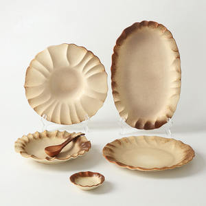 Ensembles de vaisselle 12 pièces, assiettes et bols, ensemble de vaisselle en grès pour 4 couverts en céramique pour restaurant à la maison - Product Image 2