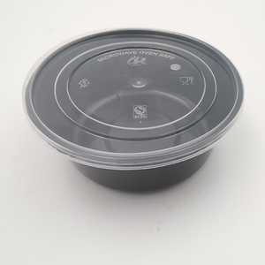 Tazón de sopa negro desechable personalizado, fiambrera, respetuoso con el medio ambiente, plástico PP, microondas, calentable, cubierta transparente para llevar para - Product Image 3