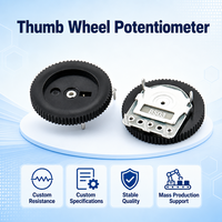 Potensiometer Thumb Wheel 16mm B103 10K Ohm Resistor Karbon Satu Gang untuk Volume Audio Radio Harga Produsen ODM OEM