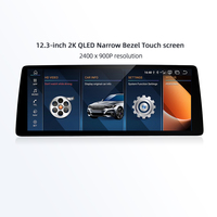 Lecteur multimédia Android 14 de 12,3 pouces 2400x900 pour BMW 1 2 3 4 Series F30 F31 F20 F21 avec cadre étroit, CarPlay sans fil et Android Auto
