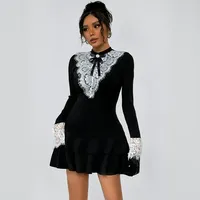 Robes décontractées en gros, noires, plusieurs tailles, fournisseur OEM ODM
