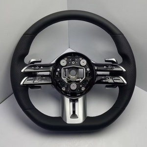 พวงมาลัยหนังสีดำสำหรับ <span class=keywords><strong>Mercedes</strong></span> Benz W204 W205 W207 W211 W212 W213 W221 W222 GLS CLS C63 AMG GT - Product Image 2