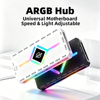 Controlador de Velocidad de Ventilador RGB AntarcChill, Interruptor de Ventilador Inalámbrico con Control Remoto, Hub de Atenuación de Iluminación para Refrigeración de Cajas de Ordenador de Escritorio
