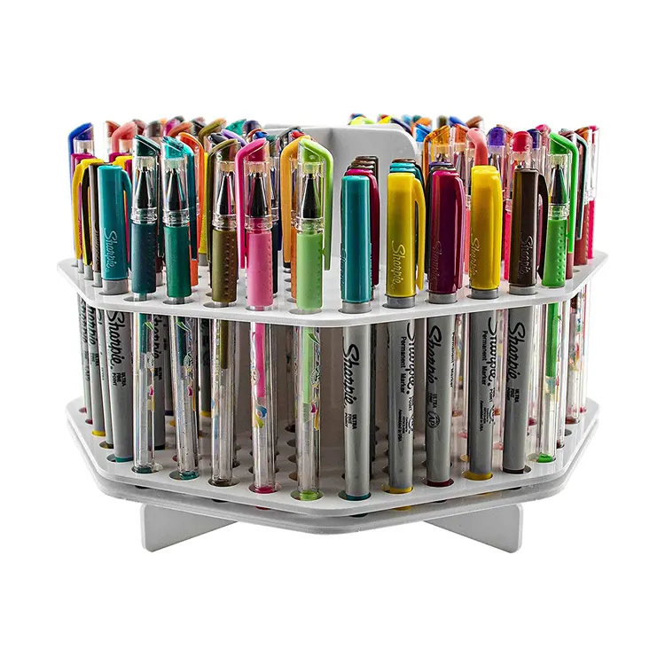 Organize Makeup Brushes, Eyeliner, Paint Brushes,Stationery Store Pen holder Acrylic Pen Rack Display Stand