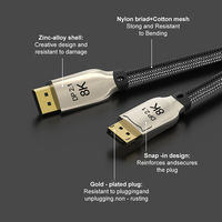 Câble haute vitesse A010 DP 2.1 avec serrure à crochet en alliage de zinc 8K câble DP de gaine en PVC pour câble audio-vidéo de synchronisation de charge rapide