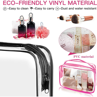 Sacs cosmétiques transparents personnalisés en gros, étuis de voyage en PVC pour femmes, cadeaux promotionnels, pochette cosmétique avec logo