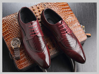 Nouvelles Chaussures Habillées Décontractées en Cuir pour Hommes, Grande Taille, Style Brogue Perforé à Bout Pointu et Lacets Oxford