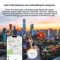Traceur GPS pour animaux de compagnie AirTag, mini localisateur intelligent anti-perte, portable, pour vélo, voiture, dispositif de positionnement anti-perte, compatible iOS, matériau ABS