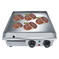 Grilles électriques commerciales de petite taille 1500 W, plaques de cuisson électriques, griddles électriques commerciales avec minuterie