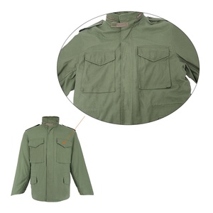 KMS personalizado al Aire Libre verde oliva transpirable impermeable pintura a prueba de viento campo táctico <span class=keywords><strong>M65</strong></span> chaqueta para hombres - Product Image 4