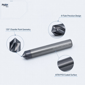 TiAIN-beschichteter Hartmetall-Fasenfräser <span class=keywords><strong>UP210</strong></span> D10 120 Grad V-Nut-Fräser für Gusseisen - Product Image 3