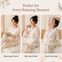 Ensemble pyjama en fibre de bambou pour femmes, style chinois, manches longues, pantalon long, col rond, respirant, vêtements de détente fins, printemps automne, vêtements de maison