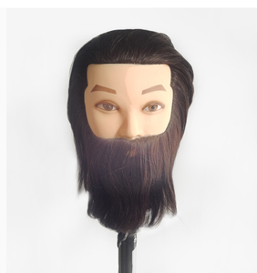 Trípode <span class=keywords><strong>para</strong></span> exhibición de pestañas, soporte de pelo humano realista <span class=keywords><strong>para</strong></span> hombres, cabeza de maniquí con barba, maquillaje personalizado, venta al por mayor - Product Image 3