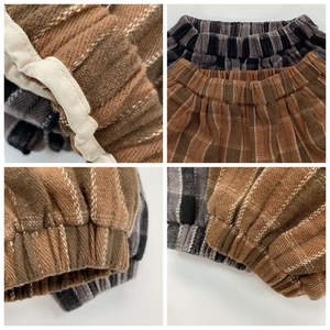 Vente en gros de pantalons amples en coton pour bébés garçons et filles décontractés à carreaux chauds <span class=keywords><strong>coupe</strong></span> en laine pour enfants printemps et automne - Product Image 2
