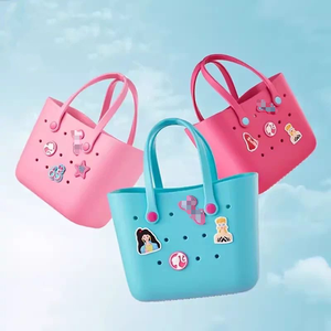 Wholesale Factory Price DIY Pattern EVA Waterproof Casual Tote Bag Open Closure Beach Travel Shopping Bag with Shoulder Strap - Product Image 1