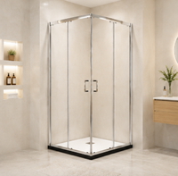 Cabine de douche carrée sur mesure Foshan, porte de douche en verre, cabine de douche pour salle de bain