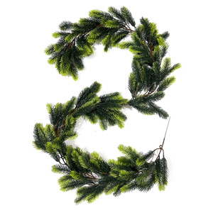 Guirlande artificielle en aiguilles de pin de 180 cm, décoration murale de Noël, style traditionnel, verdure en plastique - Product Image 1