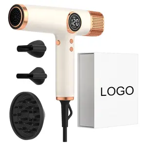 New High Speed Hair Dryer Blow Dryer BLDC Motor Ionic Hair Nozzles Dryer With Curler