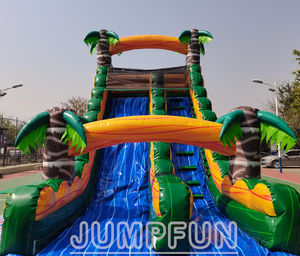 Glissière humide gonflable pour adultes et enfants, diapositives d'eau de Jungle, jeux chauds d'été, diapositives gonflables de piscine d'eau - Product Image 6