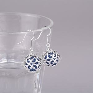 Boucles d'oreilles en forme de pierre de lave, bijou diffuseur d'huiles essentielles, aromathérapie, en forme de goutte - Product Image 3