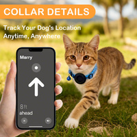 Nouvel Arrivage Collier Réfléchissant pour Animaux de Compagnie avec Boucle de Sécurité, Support Étanche pour Traceur GPS Compatible pour le Suivi Nocturne et la Sécurité des Chats