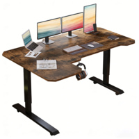 [Stock US] Bureau électrique d'angle en L de 59 pouces, réglable en hauteur, 3 couleurs, expédition domestique aux États-Unis, 1 pièce MOQ