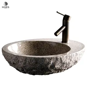 Doğal bej granit mermer oniks taş Vanity lavabo yıkama el havzası Tops For Sale