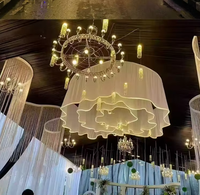 Décorations de plafond de mariage en gros : Draperies LED lumineuses pour événements, fêtes, salles de banquet – Décoration suspendue personnalisée