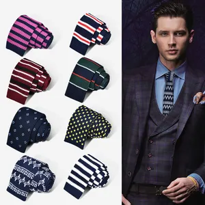 6CM New Fashion Multi-color Handmade Wedding Party Business Male Knitted Tie