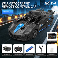Coche de Carreras con Control Remoto MILI 2.4G con Cámara HD, Gafas FPV VR, Coche RC con Spray, Juguete para Niños