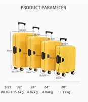 Ensemble de bagages rigides en PP avec porte-gobelet en polyester |   Sacs de voyage légers, luxueux, imperméables, résistants aux rayures, simples et modernes |   4