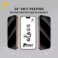 Protection d'écran de téléphone mobile de haute qualité 2.5D 9H en verre trempé, colle complète, confidentialité, anti-empreintes digitales, anti-huile, anti-choc, anti-rayures