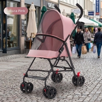 Poussette pour animaux de compagnie NIUNIU en métal pour chiens/chats/lapins, légère, pliable, 4 roues, utilisable en extérieur toute l'année, design détachable, 15 kg