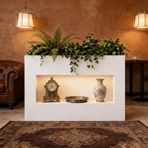 Jardinera Exterior, Caja de Flores, Soporte de Exhibición Comercial, Jardinera Decorativa con Luces, Maceta Personalizable - Product Image 4