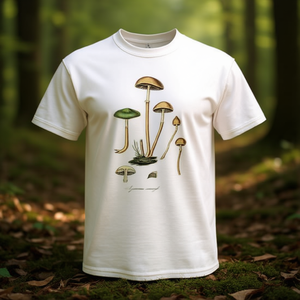 T-shirt vintage à motif champignon, imprimé botanique Agaricus Semiglobatus, taille adulte unisexe - Product Image 3