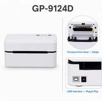 Imprimante thermique directe de codes-barres Gprinter GP-9124D 80 mm, 3 pouces, 200 mm/s, USB, pour étiquettes d'expédition, de vente au détail et de vêtements