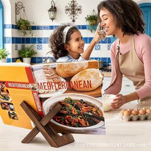 Wooden Menu Rack Solid Wood Desktop Display <b>Stand</b> For Books And Miscellaneous Items - Product Image 4