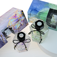 Livraison directe Échantillons gratuits No Fire Multifonctionnel Grande Capacité Transparent 500ml Diffuseur de parfum à roseaux avec boîtes d'emballage