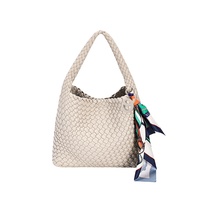 Nouveau style – Sac fourre-tout plissé en PVC tressé imitation cuir, en rotin, pour femme, ensemble de sacs à main de 10 pouces